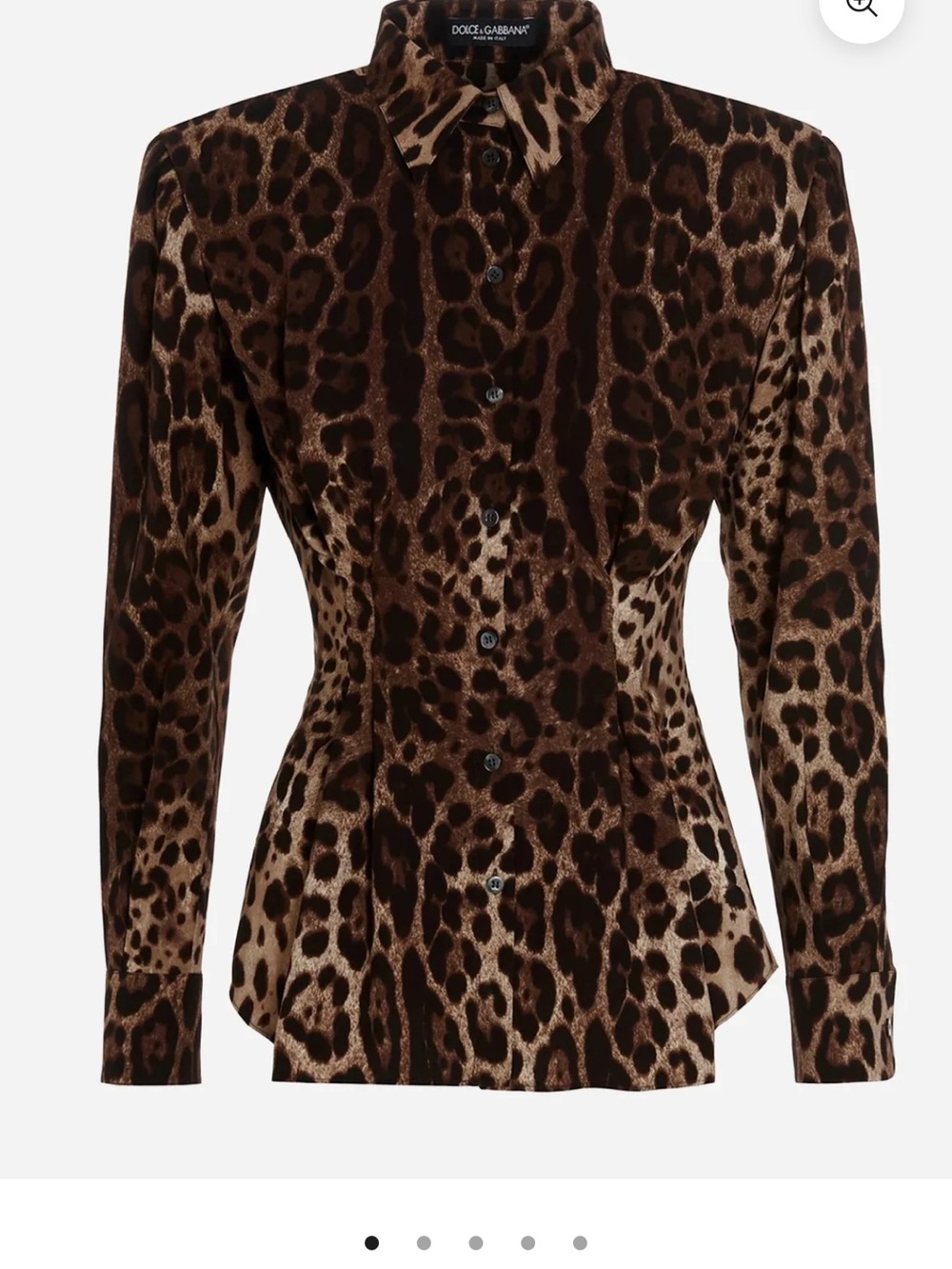 Dolce & Gabbana Brown Leopard-Print Tailored Jacket